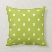 Verde limão com polkadots creme