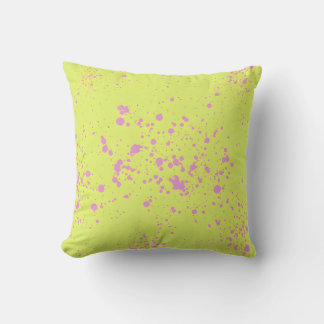 Almofada Verde limão e Travesseiro decorativo de Arte Splat