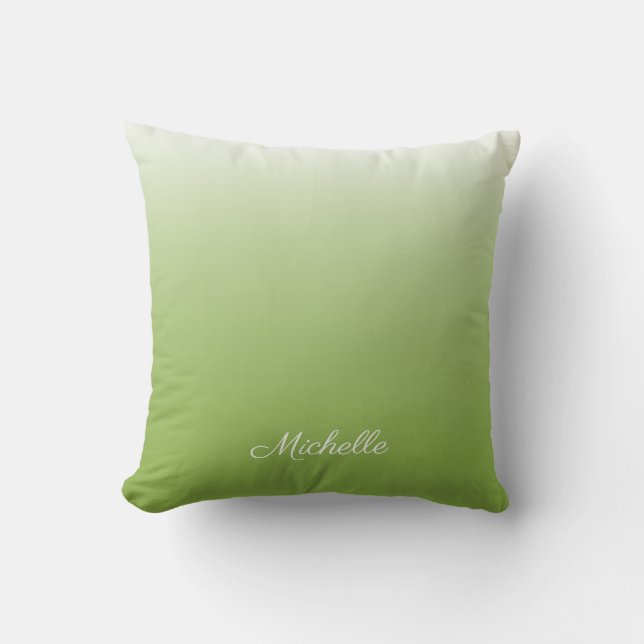 Almofada Verde-verde-verde-gradiente personalizado (Frente)