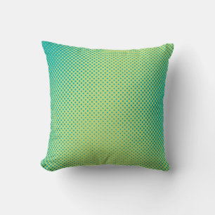 Almofada Verdes brilhantes e retro-grogue de arte pop