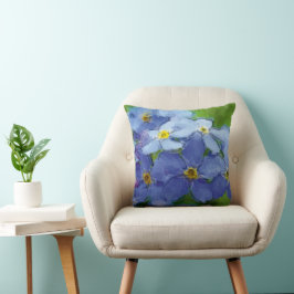 Almofada Vergissmeinnicht blau - Aquarell-Design |