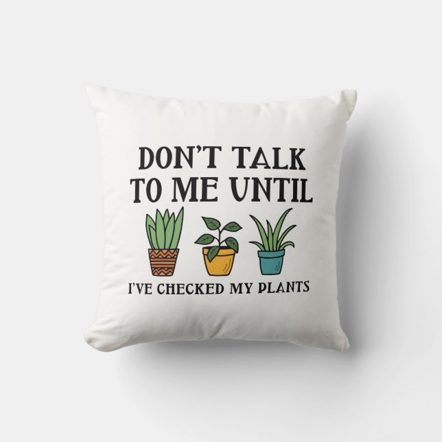 Almofada Verificado minhas plantas (Frente)