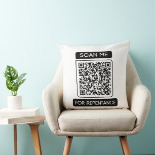 Almofada Verifique-me para obter o código QR de arrependime