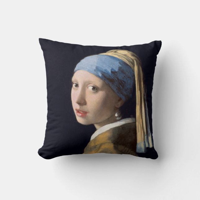 Almofada Vermeer Girl com brincadeira (Frente)