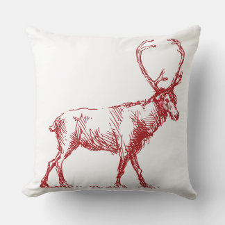Almofada Vermelha de Natal Red Moose Vintage