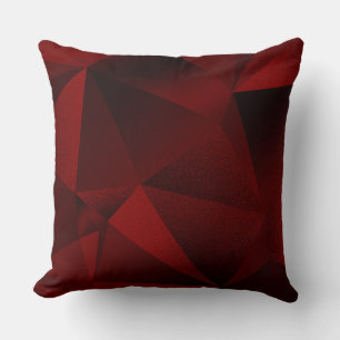 Almofada Vermelha Facetada Geométrica Diamante
