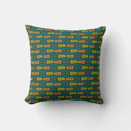 Almofada Vermelho, Amarelo, Preto, Tribal em Travesseiro Te