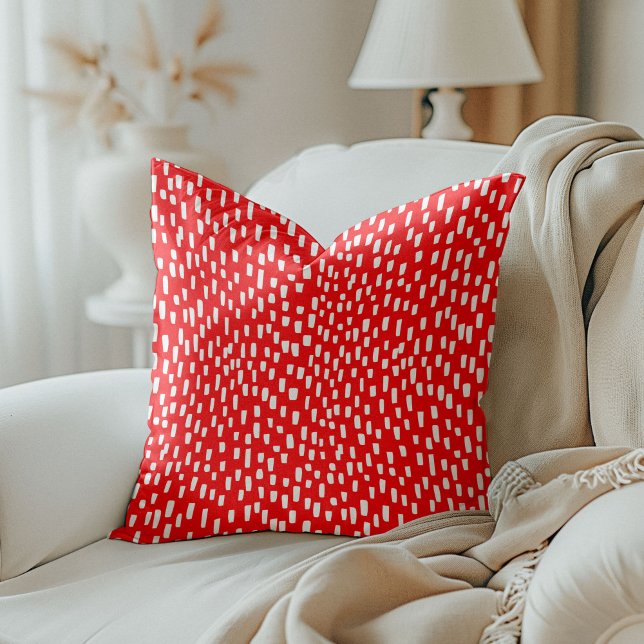 Almofada Vermelho - Ascendentemente Brilhante (Red Dashingly Bright Throw Pillow)