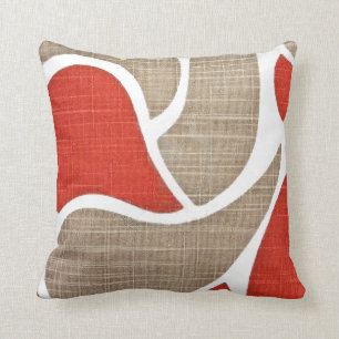 Almofada Vermelho & bege