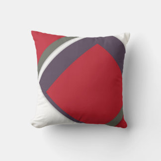 Almofada Vermelho+Branco Formas Offside Abstrato Cushion Mo