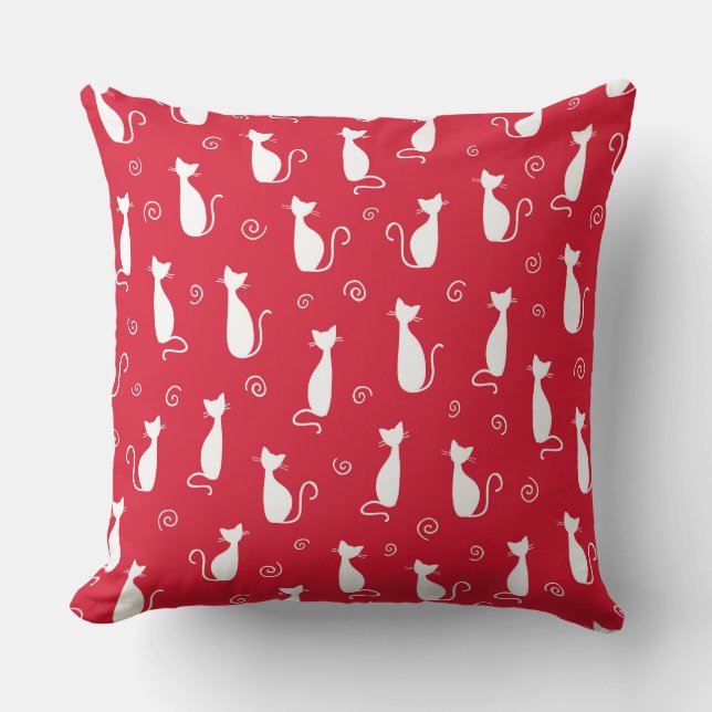 ALMOFADA VERMELHO BRILHANTE COM COSTAS BRANCAS (Frente)