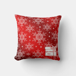 Almofada vermelho, brilhante, estrela, tecido, ornamento, m