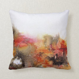 Almofada Vermelho Castanho Cor-de-rosa Abstrato