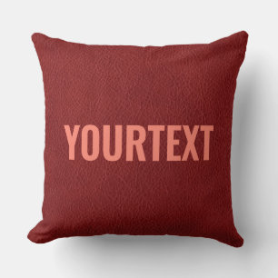 Almofada Vermelho Castanho Procura Adicionar Seu Texto De D