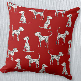 Almofada Vermelho de Cachorro Dalmático