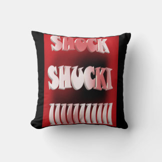 Almofada Vermelho de choque e padrão preto