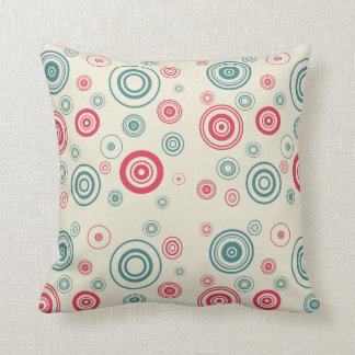 Almofada Vermelho de circundamento & turquesa -