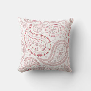 Almofada Vermelho escuro Paisley no Travesseiro decorativo