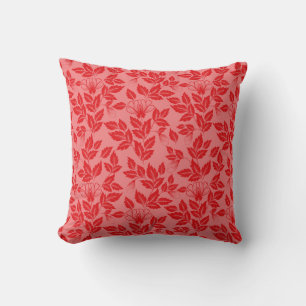 Almofada Vermelho floral do vintage do descanso de lance