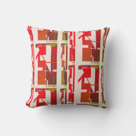 Almofada Vermelho Laranja Dourado Castanho Sudoeste Parece 