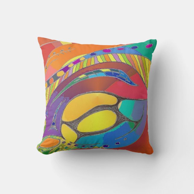 Almofada Vermelho orgânico corajoso do coxim (Frente)