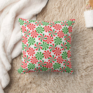 Almofada Vermelho-Pepperminto Candy Swirl