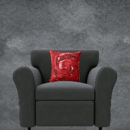 Almofada Vermelho preto branco rolo