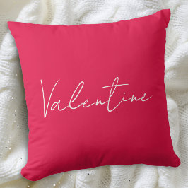 Almofada Vermelho Vibrante Elegante Mensagem Personalizada 