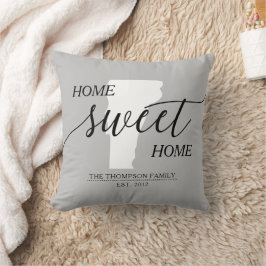 Almofada Vermont Home Sweet Home State Family Name