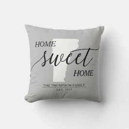 Almofada Vermont Home Sweet Home State Family Name