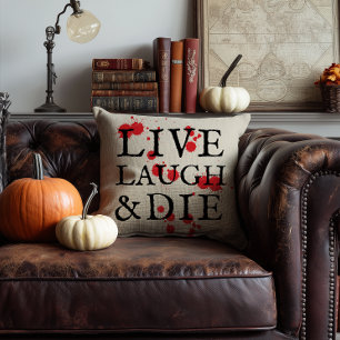 Almofada Versão do Halloween do Live Laugh Love