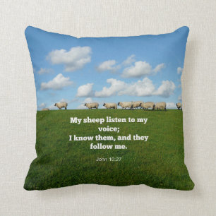 Almofada Verso bíblia, John 10:27, minha ovelha...