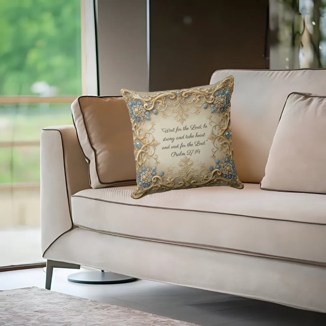 Almofada Verso de Bíblia personalizável vitoriano (Criador carregado)