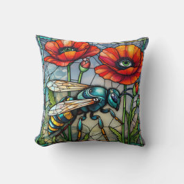Almofada Vespa Colorida Vitral Poppy Mosaico Steampunk