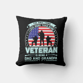 Almofada Veterano sendo Pai e vovô, dia dos Veteranos dos E