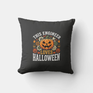 Almofada Vetor de Abóbora de Engenheiro de Halloween