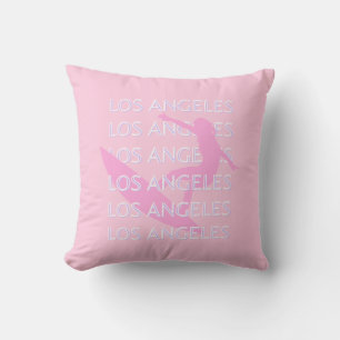 Almofada Viagem de Arte de Los Angeles, Califórnia, rosa, p