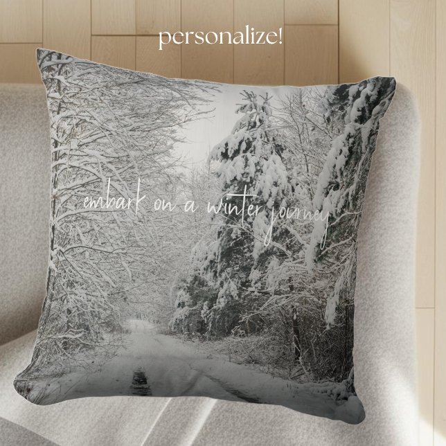 Almofada Viagem de inverno através da floresta (Criador carregado)