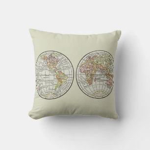 Almofada Viagem Globe Map Earth 1916 World Atlas