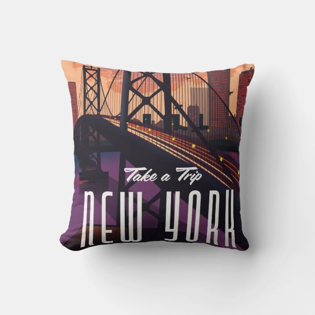 Almofada Viagem Para Nova York (Frente)