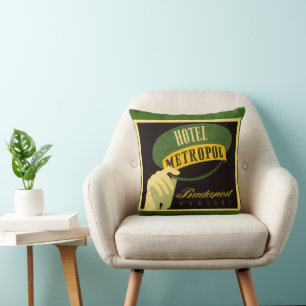 Almofada Viagens vintage Budapest Hungria Bellhop Hat