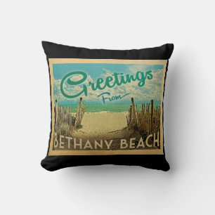 Almofada Viagens vintage da praia de Bethany