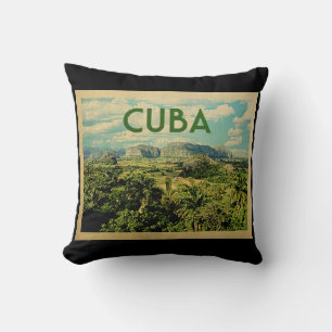 Almofada Viagens vintage de Cuba