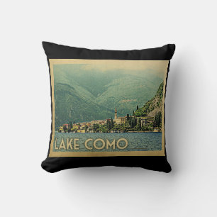 Almofada Viagens vintage Lake Como