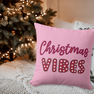 Almofada Víblias de Natal retrógradas e cor-de-rosa