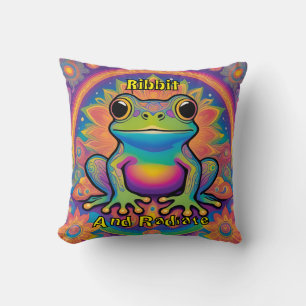 Almofada Víblias do entalhe do Sapo Ribbit e do entalhe rad