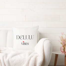 Almofada Vibrações Delulu, Presente de Citação Estética Eng