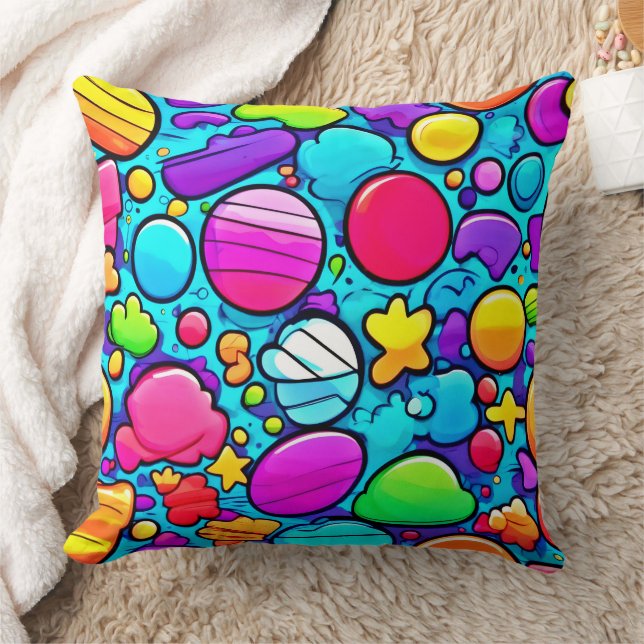 Almofada Vibrant Abstrato Candyland (Cobertor)