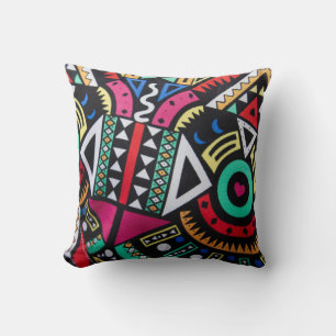 Almofada Vibrant Afro-Centric Geometric Pattern – Bold Trib