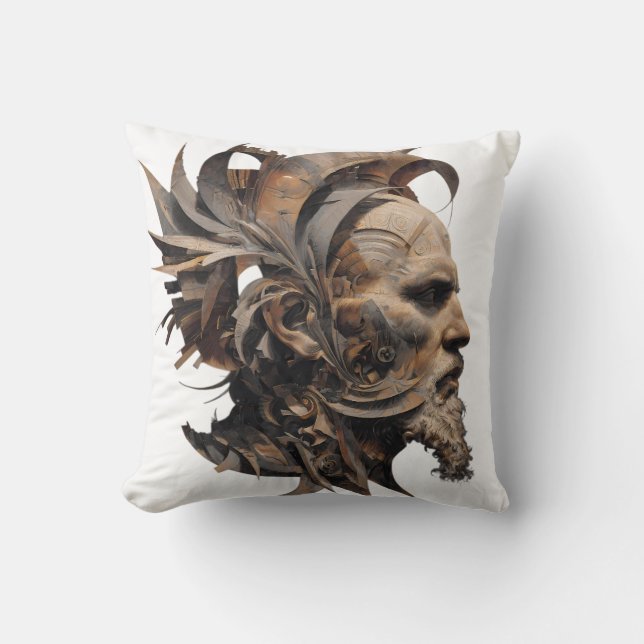 Almofada Vibrant Monarch Butterfly Illustration on Light Ba (Frente)